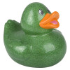 Rubber Duckies 6" Glitter Collectible Bulk 48 Pieces Six Assorted Colors Showing Green Ducky Right Side Angle Carnival Prizes Party Décor