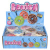 squish toy donut backpack clips 2.75 inch 12 piece display 4 colors front