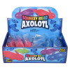 Squeeze toy bead axolotls 7.5 inch 12 piece display 4 colors front.