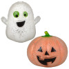 Squishy bead jack o lantern ghost front