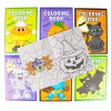 Halloween coloring books 5x7 inch 6 assorted styles with open book