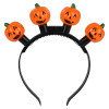 Jack o lantern bulb headbands 8 inch front view