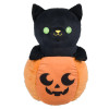 Popping jack o lantern plush 10 inch cat front