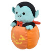 Popping jack o lantern plush 10 inch vampire front left