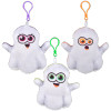 Halloween Plush Ghost Backpack Clip-On Bulk 144 Pieces