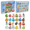 Bulk Christmas rubber duckies advent calendar 192pc 2in holiday gifts decor prizes main
