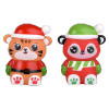 Winter rubber animals 432-pack (2 inch) assorted left-angle view of rubber animals with winter designs