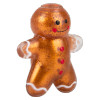 Squish sticky Gingerbread man 144-pack right-angle view of gingerbread man squish toy
