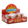 Squish sticky Gingerbread man 144-pack in-hand view of gingerbread man squish toy