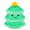 Christmas tree jumbo bubble popper 48-pack (9") in-hand view of Christmas tree shaped popper
