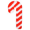 Candy Cane mega bubble popper 24-pack (17") right-angle view of large candy cane shaped popper