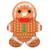 Gingerbread man mega bubble popper 24-pack (13") left-angle view of large gingerbread man shaped popper