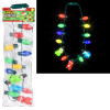 Light-up Christmas dinosaur necklace 48-pack (20") primary front view
