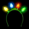 Light-Up Christmas Bulb Headbands 8" Each