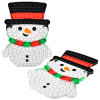 Snowman mega bubble popper 24-pack (13") left-angle view of snowman shaped popper
