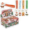 Christmas wristlet clip-ons 144-pack (2 Inch) bulk, primary front view of wristlet clip-ons with holiday designs