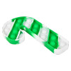 Candy Cane bubble popper 144-pack (6.5") right-angle view of candy cane-shaped popper