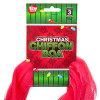 Christmas chiffon boa 72-pack 70 inch bulk left-angle view of red green chiffon boa