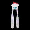 Light-Up Christmas Plush Hoodie Scarf Hats Bulk 24 Pieces