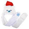 Light-Up Christmas Plush Hoodie Scarf Hats Wholesale Case of 24