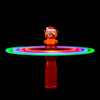 Light-up red panda Xmas spinning wand 96-pack primary front view