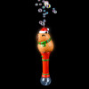 Light-up Christmas Capybara bubble wand 24-pack left-angle view of capybara topped bubble wand