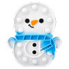 Snowman bubble poppers 144-pack (6") bulk overhead view of snowman shaped popper