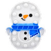 Snowman bubble poppers 144-pack (6") bulk in-hand view of snowman shaped popper