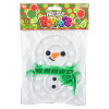 Snowman bubble poppers 144-pack (6") bulk assortment view of various snowman shaped poppers