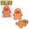 Christmas Gingerbread Man Glitter Bubble Popper Toys 6" Each