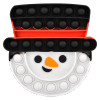 Snowman top hat bubble poppers 144-pack (6") in-hand view of snowman shaped popper