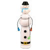 Light-up swirl Snowman spinning orbit wand 96-pack (7.5 inch) right-angle view of snowman orbit wand with lights