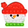 Snowman winter hat bubble poppers 144-pack (6") primary front view red