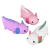 Stretchy sand axolotl 5" 48 pcs bulk toy gifts 3 assorted colors main.