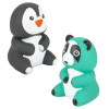 Rubber belly buddies 2.5" 288 pcs bulk toy gifts bear and penguin.