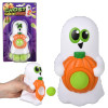 Halloween ghost foam ball blaster 5.5" 36 pcs bulk toy gifts with blister card and in use.