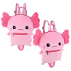 Axolotl Plush Mini Backpack 11.5" x 14" - 36 Pcs Bulk Toy Gifts