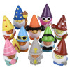 Rubber gnome assortment 2" 700 pcs bulk assorted toy gifts angle.