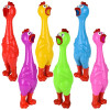 Giant rubber chicken 24" 6 pcs bulk toy gifts assorted colors.