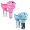 Light-up axolotl bubble blaster 7.25" 24 pcs bulk toy gifts 2 assorted colors pink and blue.