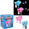 Light-up axolotl bubble blaster 7.25" 24 pcs bulk toy gifts lit with bubbles and packaging.