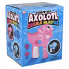 Light-up axolotl bubble blaster 7.25" 12 pcs bulk toy gifts packaging side.