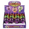 Jack o lantern light up spinning wand necklace 4.5" 144 pcs bulk toy gifts 3 assorted colors inner display case.