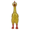 Sparkle rubber chicken 13.25" 48 pcs bulk toy gifts gold front.