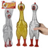 Sparkle Rubber Chicken Toys Bulk 48 Pieces