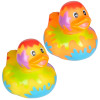 Rubber Duckies Paint Splat – 576 Pieces Bulk, 2", 4 Colors