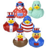 Rubber Duckies Patriotic Assortment – 72 Pieces Bulk, 3.5", 6 USA Styles