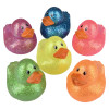 Rubber Ducky Toys Glitter Jumbo – 72 Pieces Bulk, 3.75", 6 Sparkle Colors
