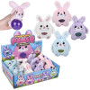 Squeezy bead plush Easter bunny bulk 72 pieces 3 inch packaging