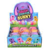 Squish and stretch Easter bunny bulk 96 pieces 3.25 inch 4 colors box front